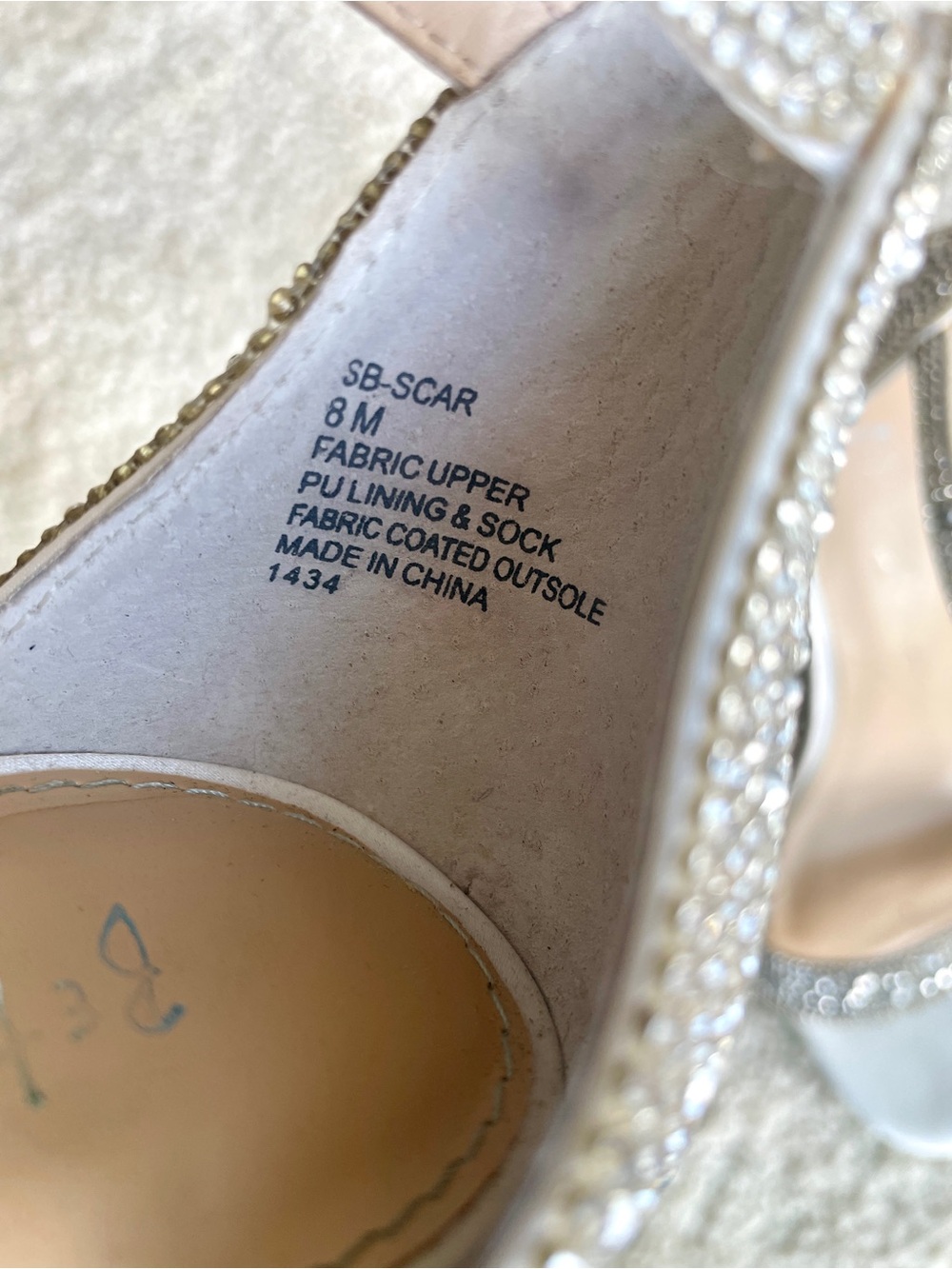 Betsey Johnson Silver Crystal Ankle-Strap Heels - Picture 9 of 9